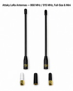 Attaky LoRa Antennas — 868 MHz / 915 MHz, Full-Size & Mini (Extra Add-on)